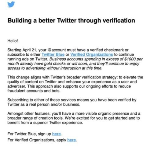 Twitter推出新规：广告商需通过账号验证才能投放广告